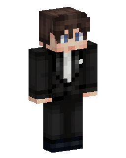 Skin Minecraft Black Suit Office Worker