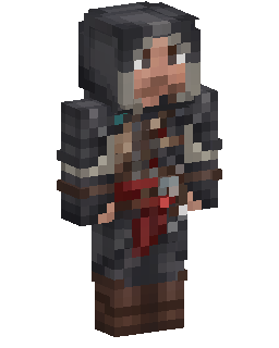 Red Scarf Armored Warrior Minecraft skin