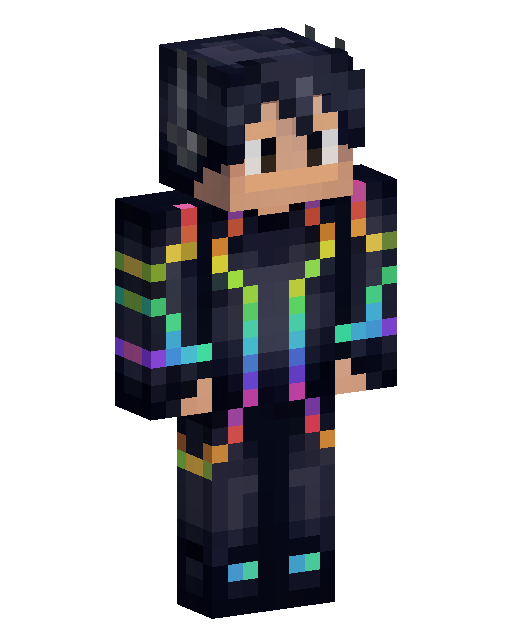 Rain bow boy Minecraft skin