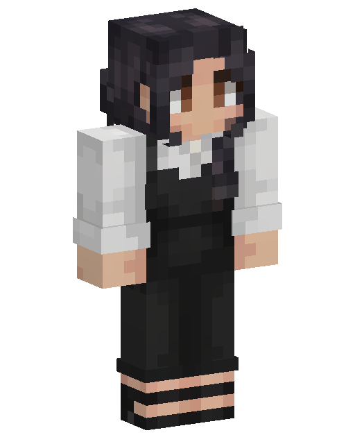 Black Vest Girl Minecraft 皮肤