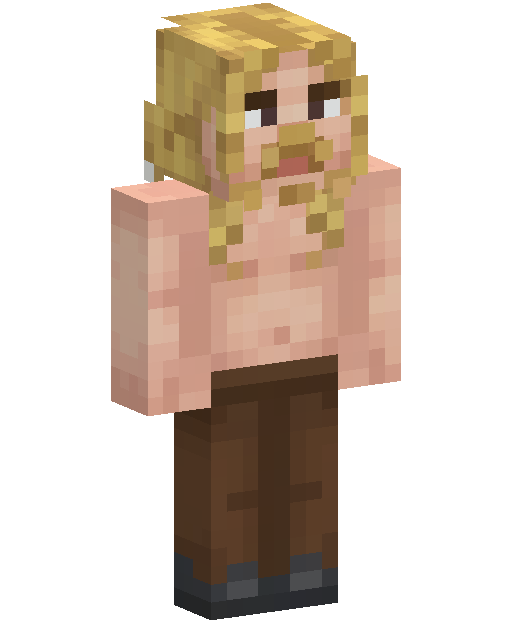 Shirtless Blond Viking Minecraft skini