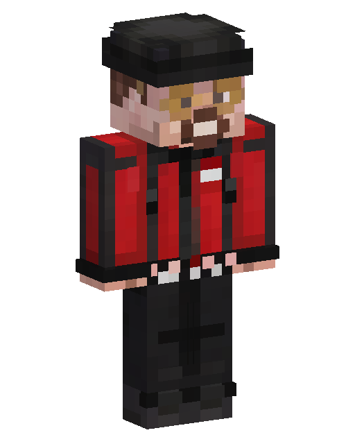 Red Jacket Gamer Minecraft skini