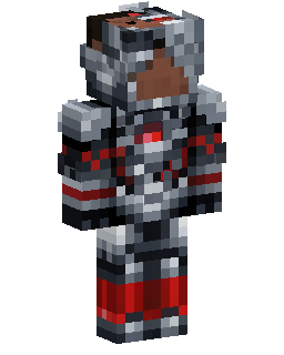 Skin Minecraft Red Black Armored Soldier