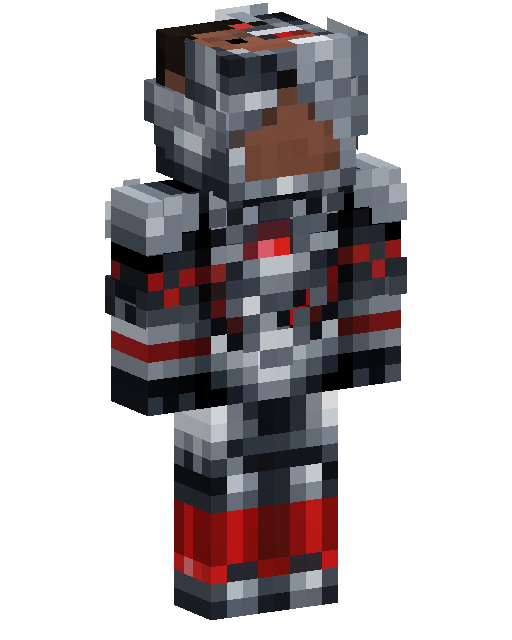 Red Black Armored Soldier Minecraft skin