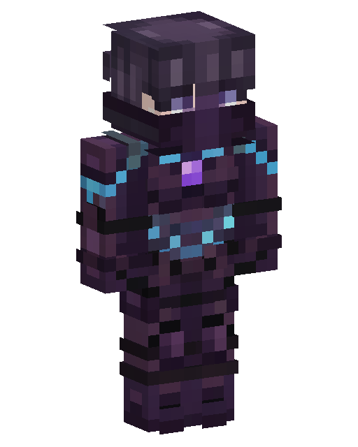 Dark Purple Enderman Warrior Minecraft skin
