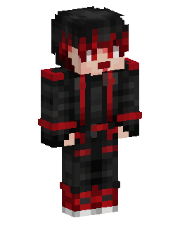 Red Black Hair Ninja skin de Minecraft