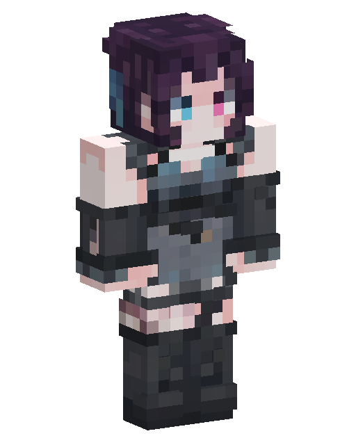 Dark Haired Anime Girl Minecraft skin