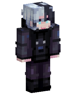 Скін Minecraft Purple Hooded Anime Girl