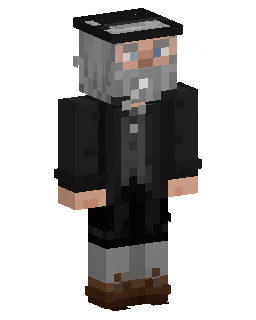 Silver Haired Suit Man Minecraft skin