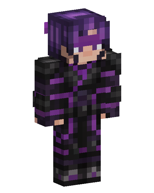 Purple Striped Dark Hoodie Minecraft 皮肤
