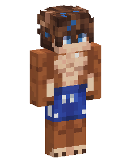 Brown Haired Boy In Blue Shorts Minecraft skin