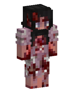 Blood Splattered Goth Girl Minecraft-Skin