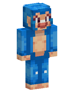 Blue Hooded Cartoon Creature Minecraft skin