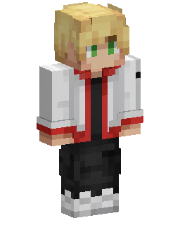 Skin Minecraft Blond Red Trim Jacket