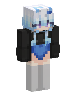 Skin Minecraft Blue Haired Maid Girl