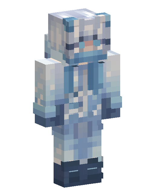 Minecraft-skin Pale Blue Hooded Girl