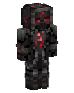 Dark Armored Knight With Red Glow のMinecraftスキン