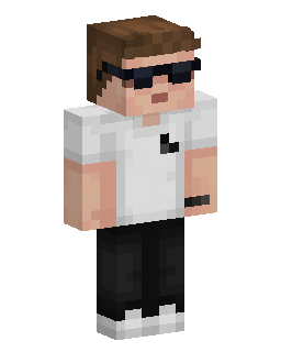 Skin Minecraft Sunglasses Guy In White Tee