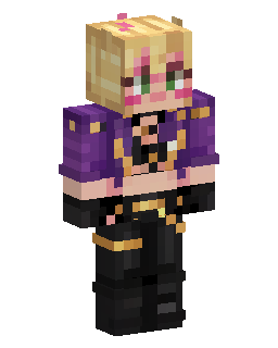 Скін Minecraft Purple Jacket Anime Blonde
