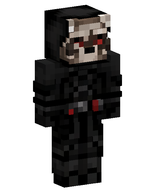 Pale Faced Dark Hood Minecraft skin