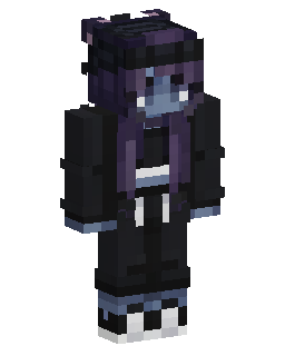 Purple Hair Dark Hoodie のMinecraftスキン