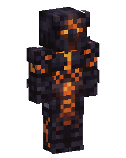 Skin Minecraft Lava Cracked Stone Warrior