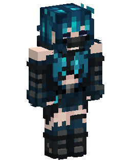 Skin Minecraft Cyan Hooded Girl