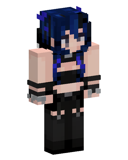 Skin de Minecraft Blue Haired Goth Girl