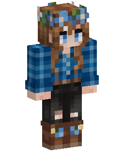 Blue Plaid Girl skin de Minecraft