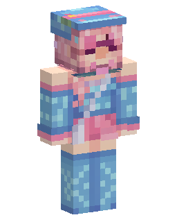 Pink Haired Pastel Outfit Minecraft skini