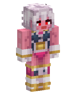 Skin Minecraft Pink Armored Anime Fighter