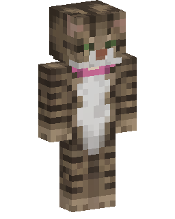 Skin do Minecraft Brown Tabby Cat