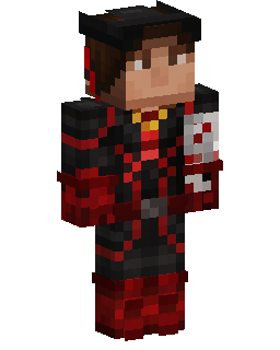 Skin Minecraft Red Black Streetwear Boy