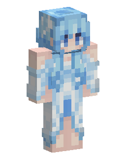 Blue Haired Anime Girl Minecraft skin