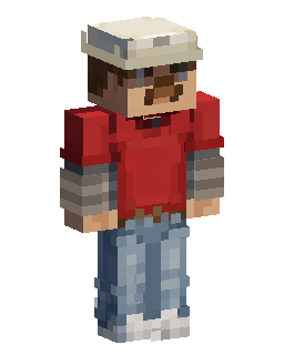 Skin Minecraft Red Shirt Cowboy