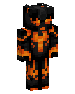 Скін Minecraft Black Orange Armored Warrior