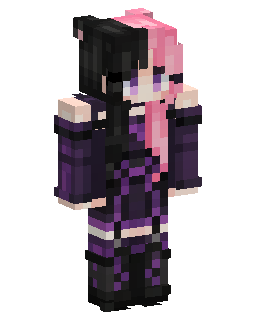 Pink Hair Dark Purple Outfit skin de Minecraft