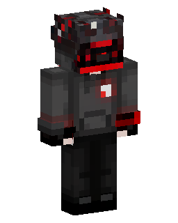 Dark Armored Figure With Red Glow のMinecraftスキン
