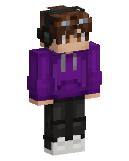 Purple Hoodie Gamer Minecraft 스킨