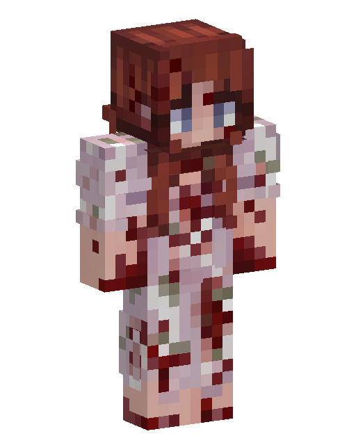 Bloody Red Haired Girl Minecraft skin