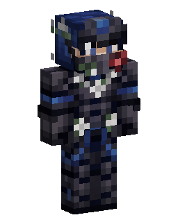 Skin Minecraft Dark Blue Armored Soldier