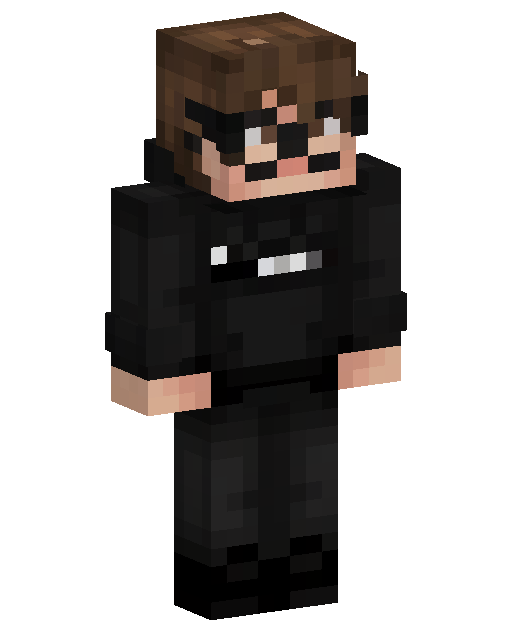 Brown Haired Black Suit Minecraft 皮肤