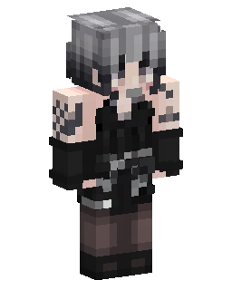 Skin do Minecraft Gray Haired Goth Girl
