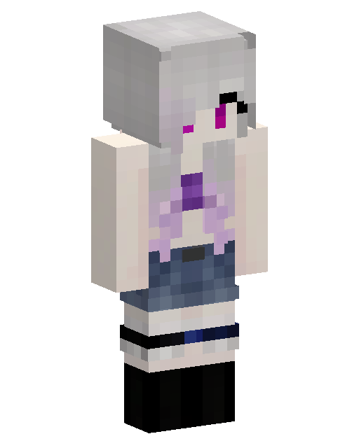 Purple Eyed Schoolgirl Minecraft skin