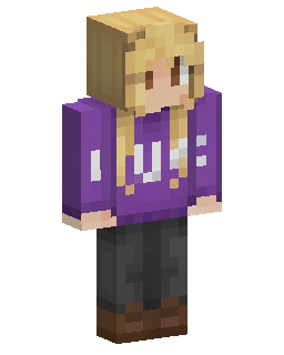 Blonde Purple Hoodie Minecraft skin