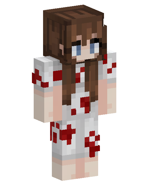 Minecraft-skin Bloodstained Brunette Girl
