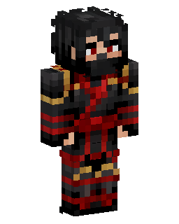 Red Black Ninja Minecraft-Skin