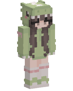 Dino Hoodie Girl Minecraft 스킨