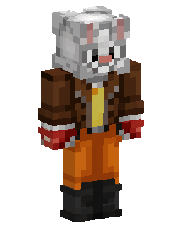 Skin Minecraft Masked Orange Jacket Character