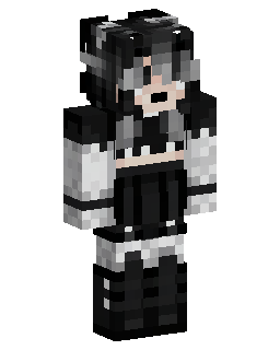Скин Minecraft Monochrome Gothic Anime Girl